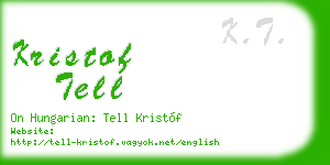 kristof tell business card